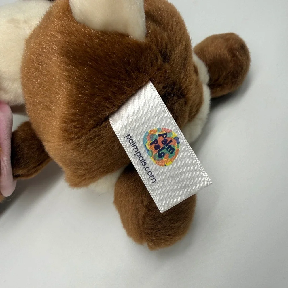 Aurora Palm Pals Clover Bunny Brown White Plush Stuffed Animal Toy 82060 NEW 5in